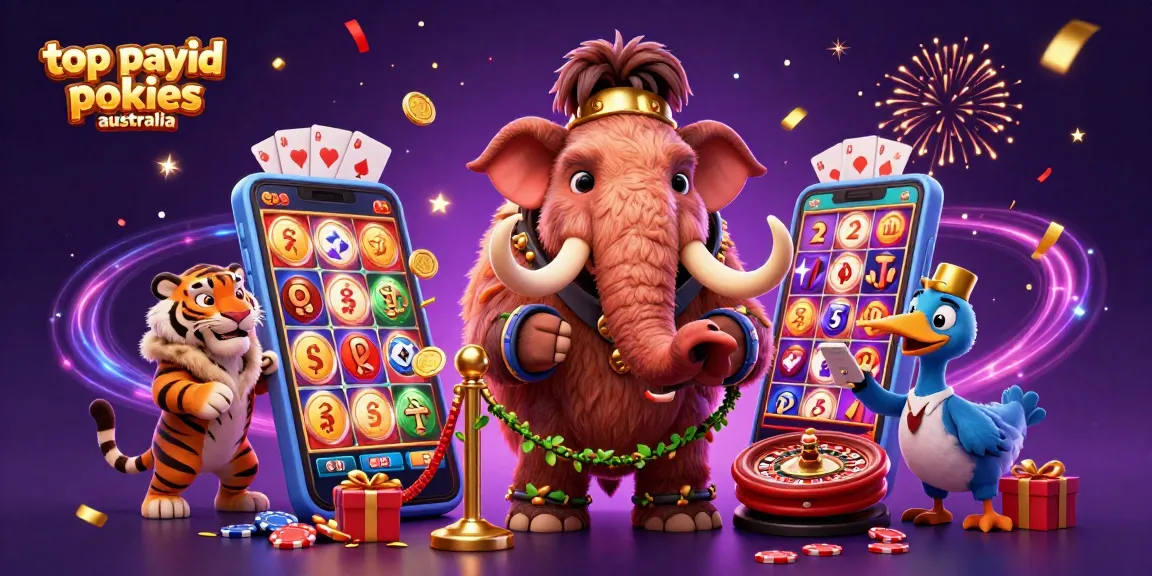Play top payid pokies australia with vibrant casino characters and dynamic game elements.